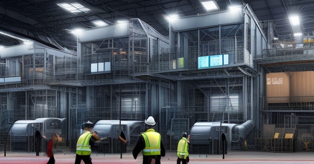 一座工廠顯示生產活動下降