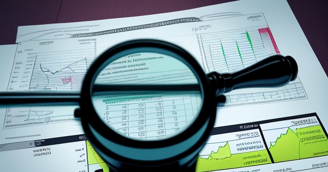 正在分析圖表的卡通投資者