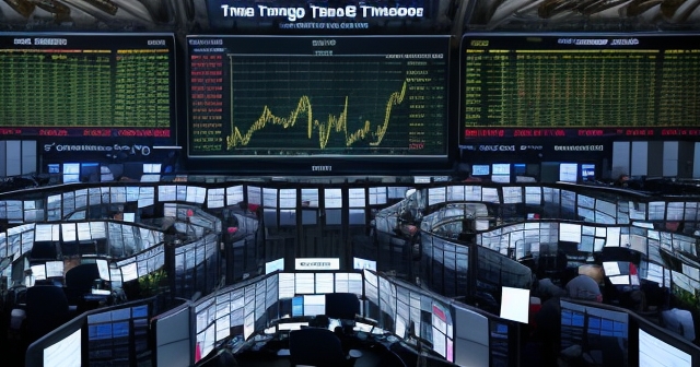 交易者分析螢幕上的股票圖表