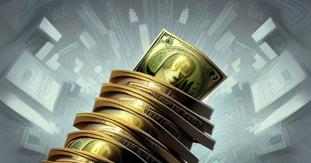 美元鈔票失去力量的示意圖