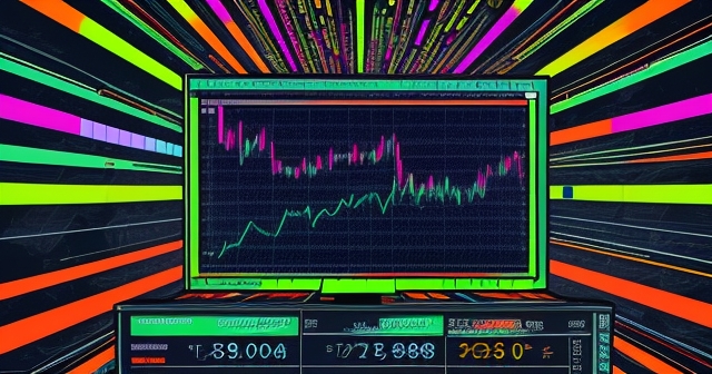 彩色風格的交易圖表