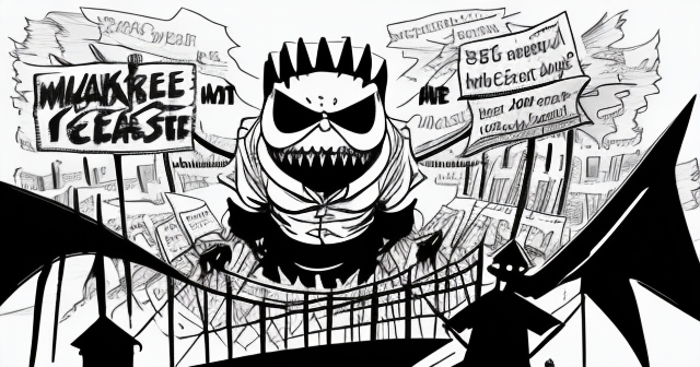 股市恐慌氣氛,插圖呈現