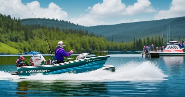 觀眾觀看釣魚比賽的熱情場面