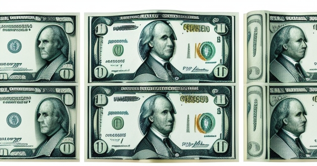 波動的美元鈔票