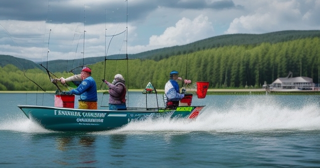 一場熱鬧的釣魚賽事場景