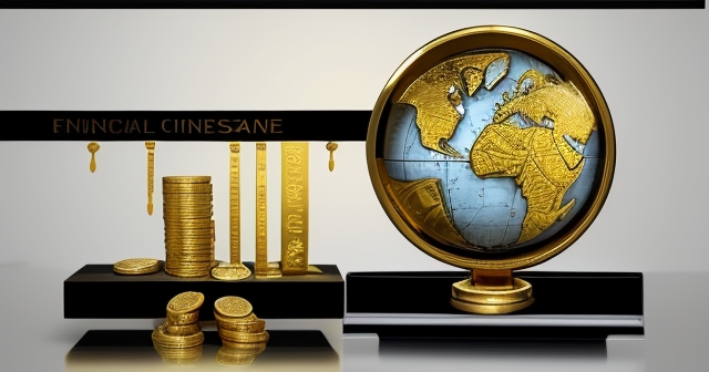 一個放大鏡放在金幣上，象徵市場的 scrutinys