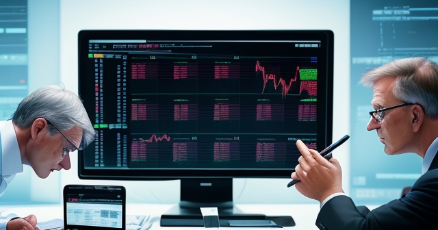 債券交易員正在分析市場趨勢