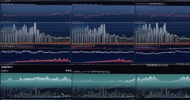 日本天際線與上升的股市走勢圖
