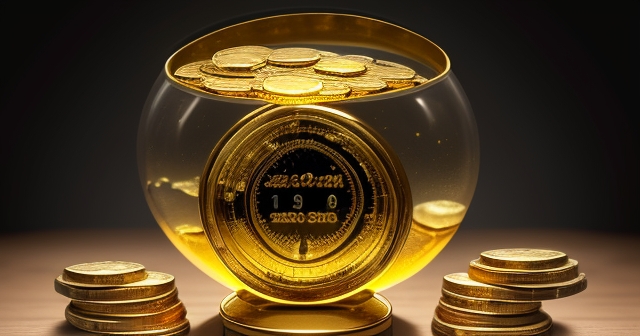 一根金條在金融壓力下融化