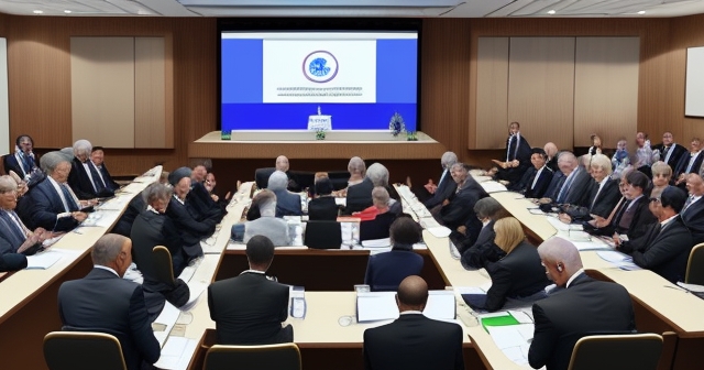 股東在會議上投票的情景