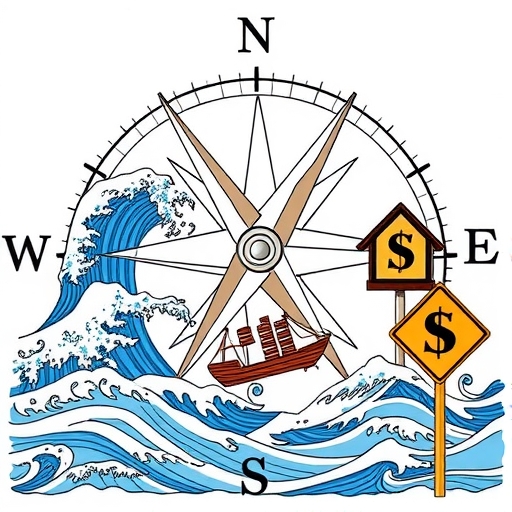 地緣政治地圖與貿易船隻