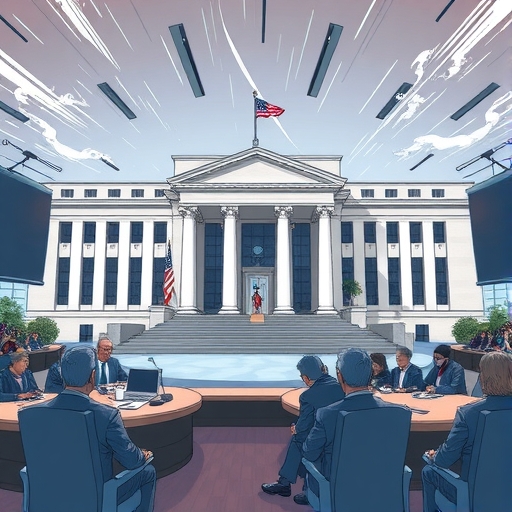 聯準會會議情境插圖