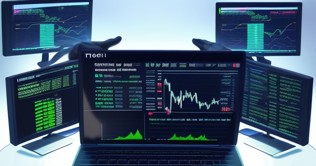 一個人在使用數位交易平台