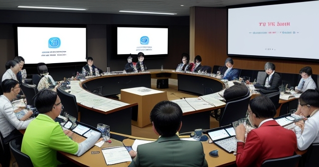 投資者在台灣討論市場趨勢