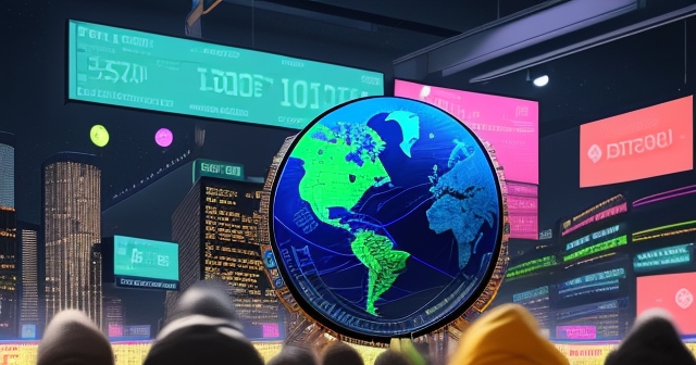 一位男子正在街頭交易股票