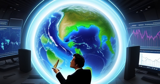 一位商務人士在會議中討論國際貿易問題