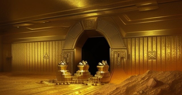 金色礦藏遍布荒蕪的景觀