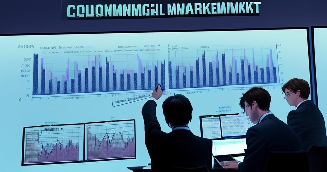 繁忙的股票市場中,交易員們正在進行交易。