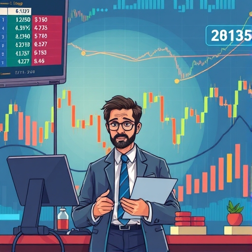 一位謹慎的交易者正在分析外匯趨勢