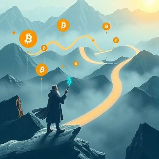 照明的道路代表著數位投資與加密貨幣的機會