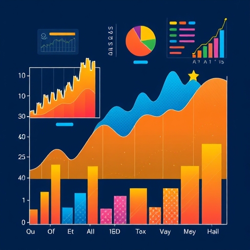 設計生動的市場趨勢和分析圖表
