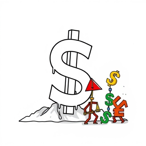 美金符號融化的圖示