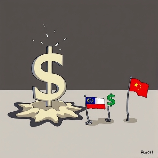 非美元貨幣符號上升的圖示