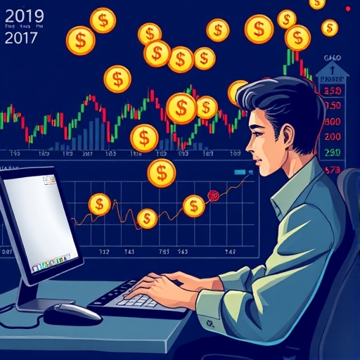 一位交易者正在分析市場數據