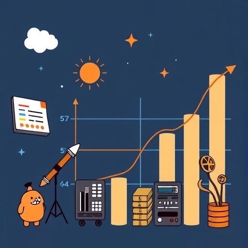 與金融成長的視覺化代表