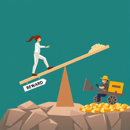 一位礦工正在使用強大機器挖掘財富