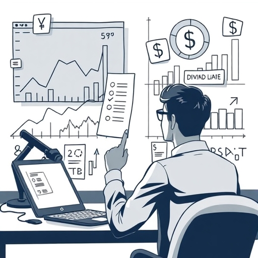 金融圖表與貨幣符號的組合圖