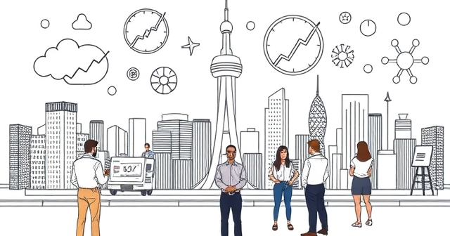 未來城市天際線,擁有人工智慧元素