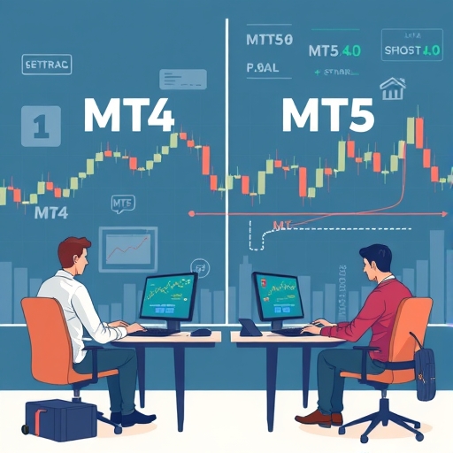 MT4與MT5平台之間的差異視覺表示