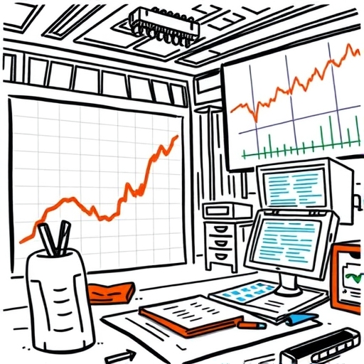 繁忙的股票市場場景，展示對失業數據的反應