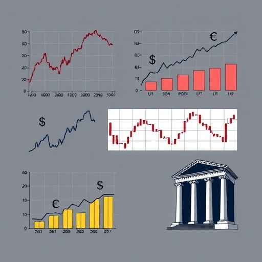 展示有貨幣符號的金融圖表