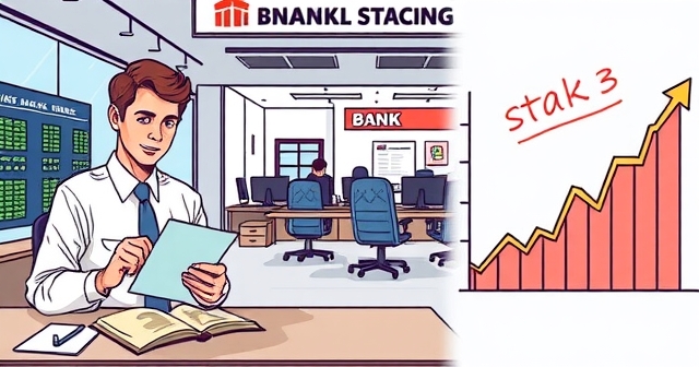 一間繁忙的銀行辦公室，員工在工作