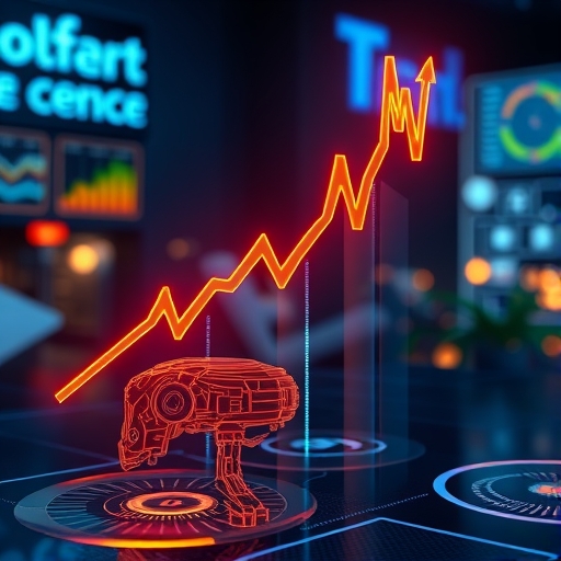 人工智慧技術投資成長的圖表