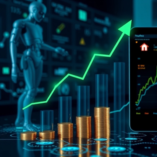 AI技術投資成長的趨勢圖