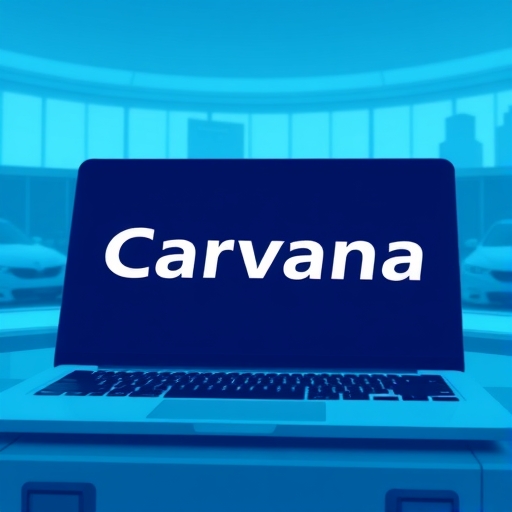 Carvana的線上平台數位插圖