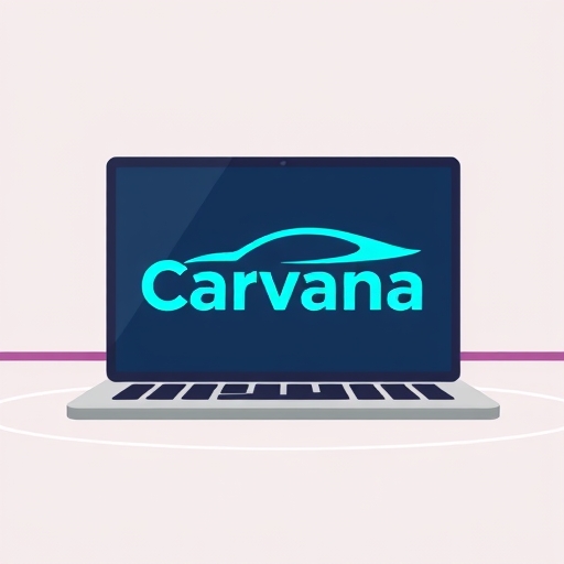 Carvana的線上平台數位插圖