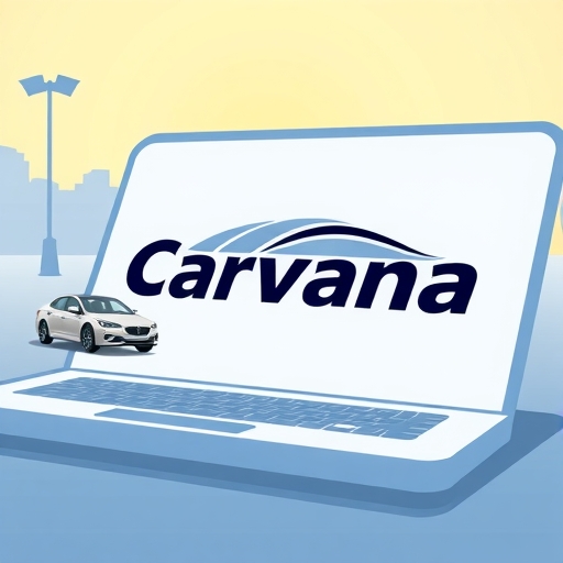 Carvana的線上平台數位插圖