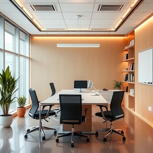 AI整合的現代化辦公室環境