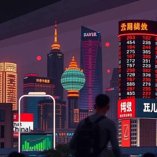 一位男子正在街頭交易股票