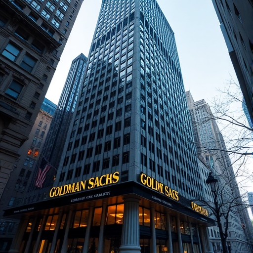 高盛總部展示財務數據