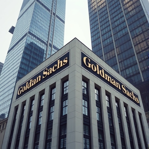 高盛總部展示財務數據