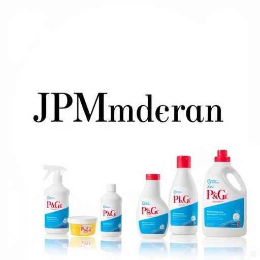 寶潔產品展示與摩根大通標誌