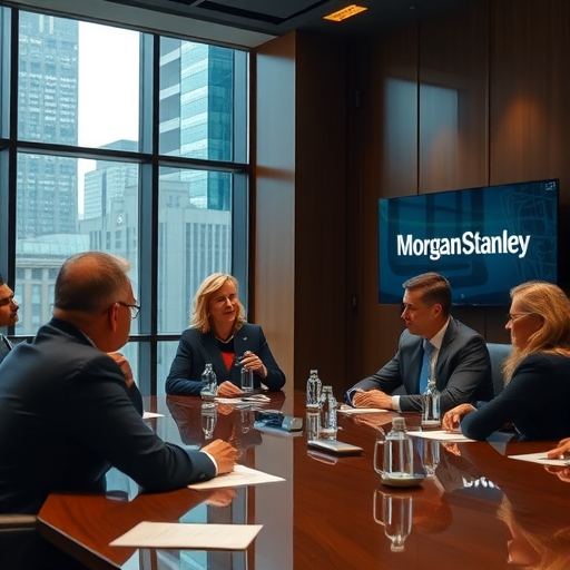 一位男子正在街頭交易股票