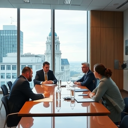 一位男子正在街頭交易股票