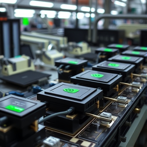 Nvidia晶片生產線的全景圖