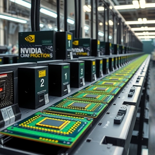 Nvidia晶片生產線的運作圖